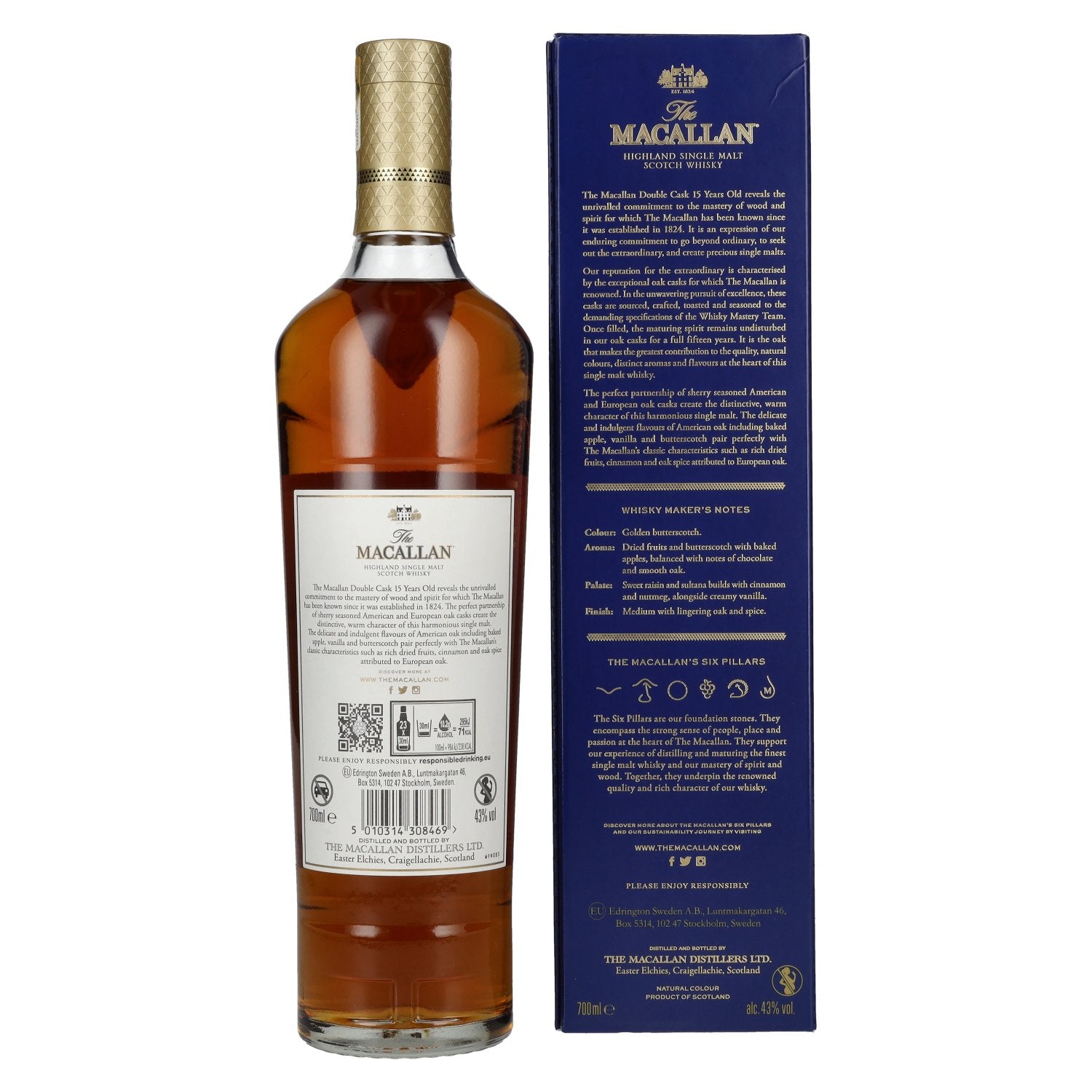 The Macallan 15 Years Old DOUBLE CASK 43% Vol. 0.7l in Gift Box