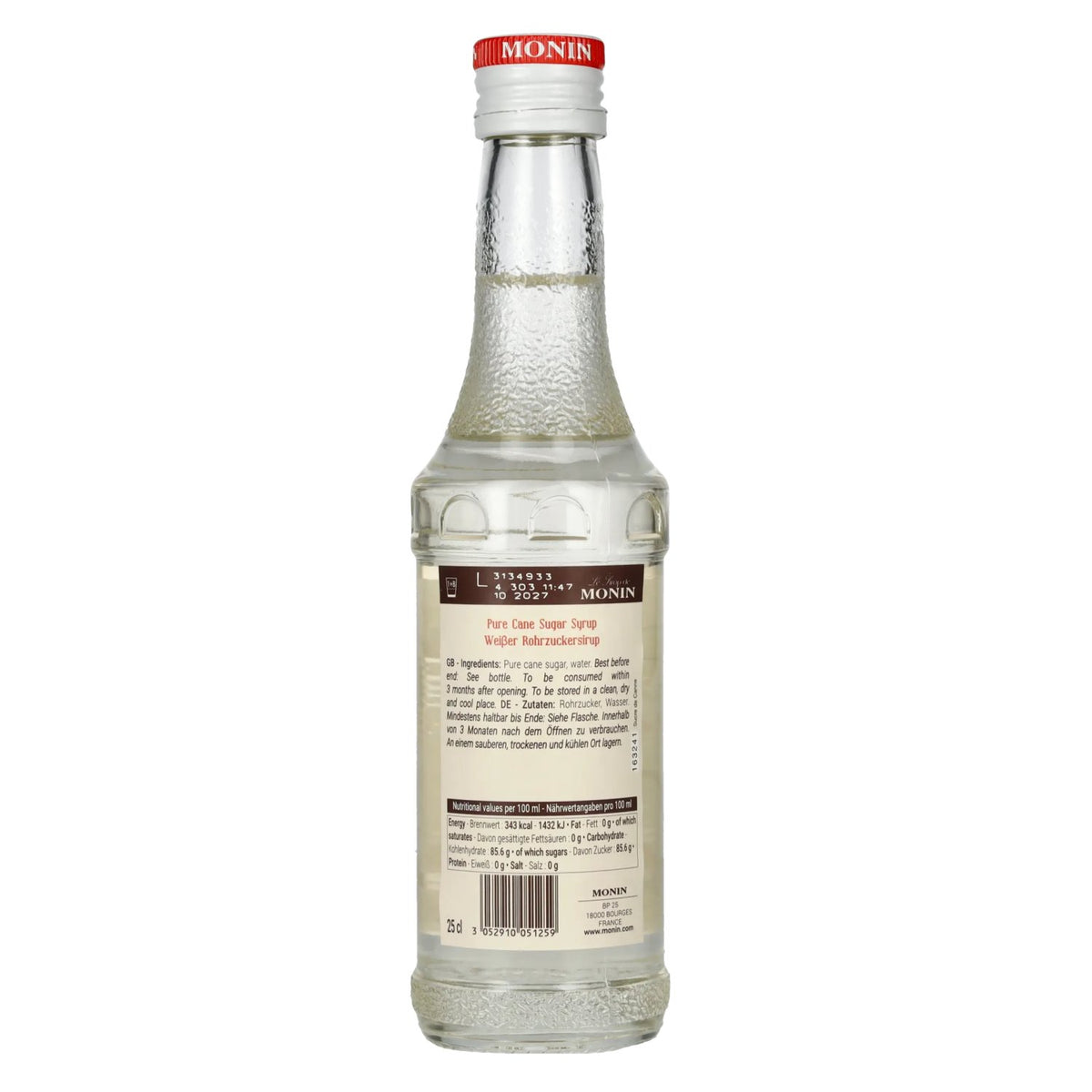 Le Sirop de Monin CANE SUGAR 0.25l