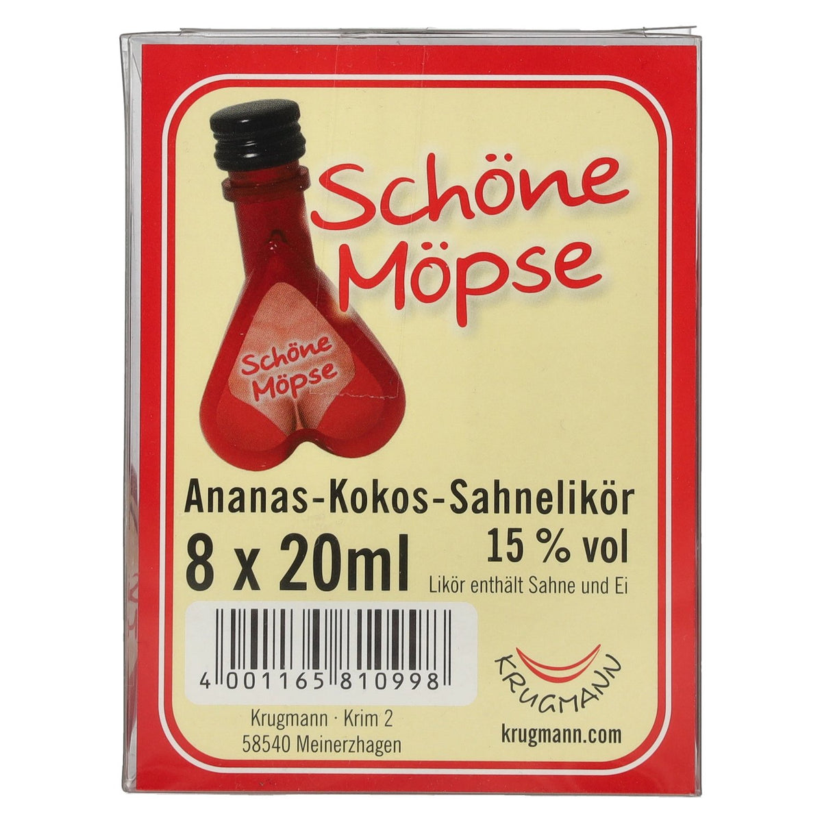 Schöne Möpse Pineapple Coconut Cream Liqueur 15% Vol. 8x0.02l PET