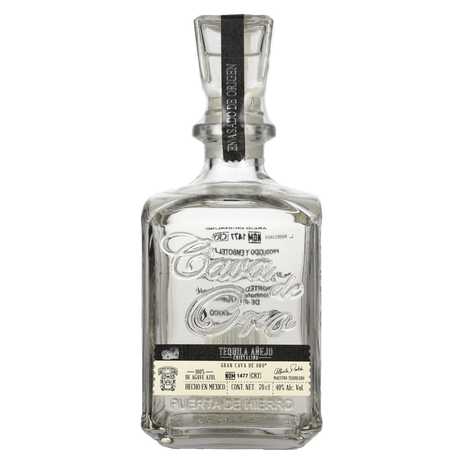 Gran Cava de Oro Tequila AÑEJO CRISTALINO 100% Blue Agave 40% Vol. 0.7l