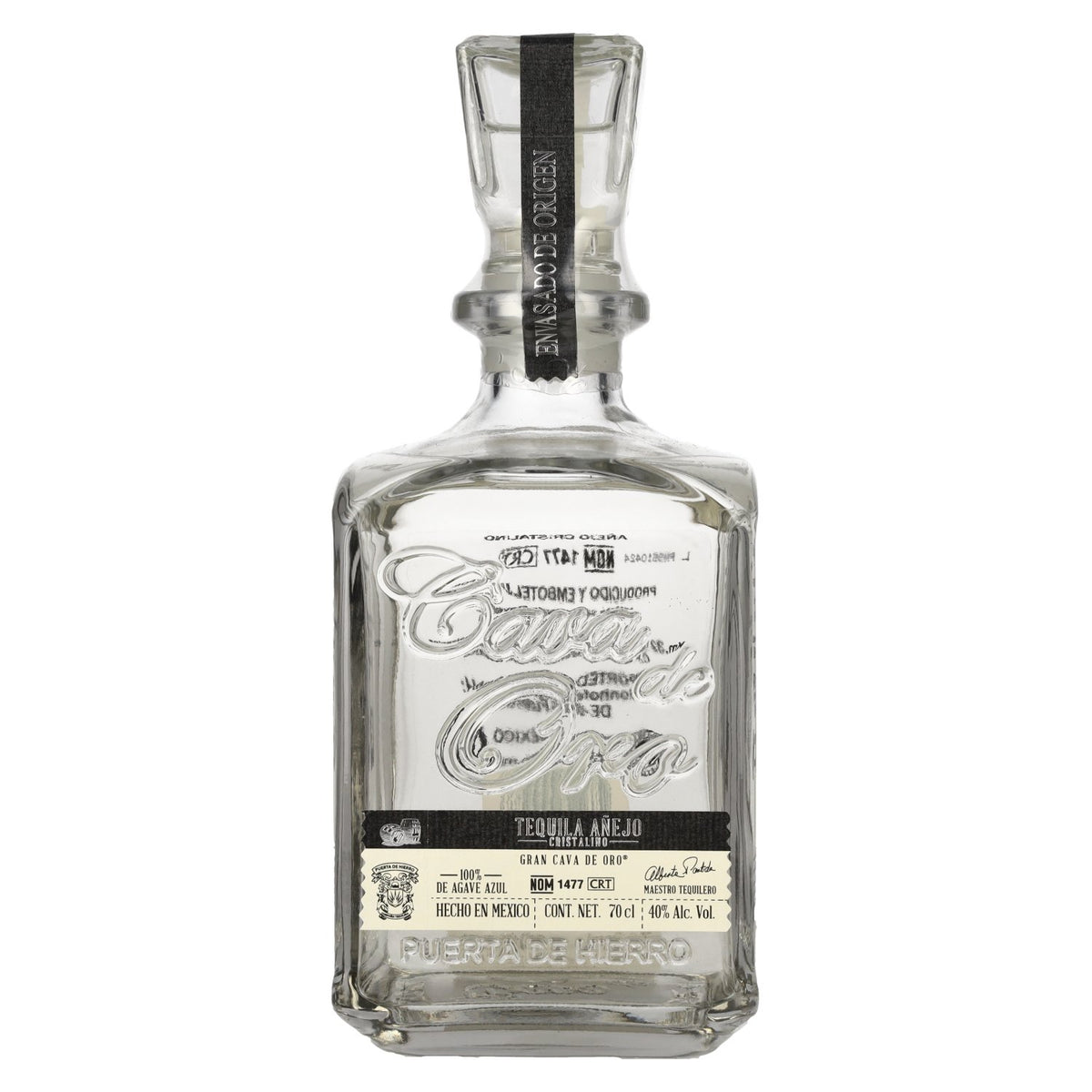 Gran Cava de Oro Tequila AÑEJO CRISTALINO 100% Blue Agave 40% Vol. 0.7l