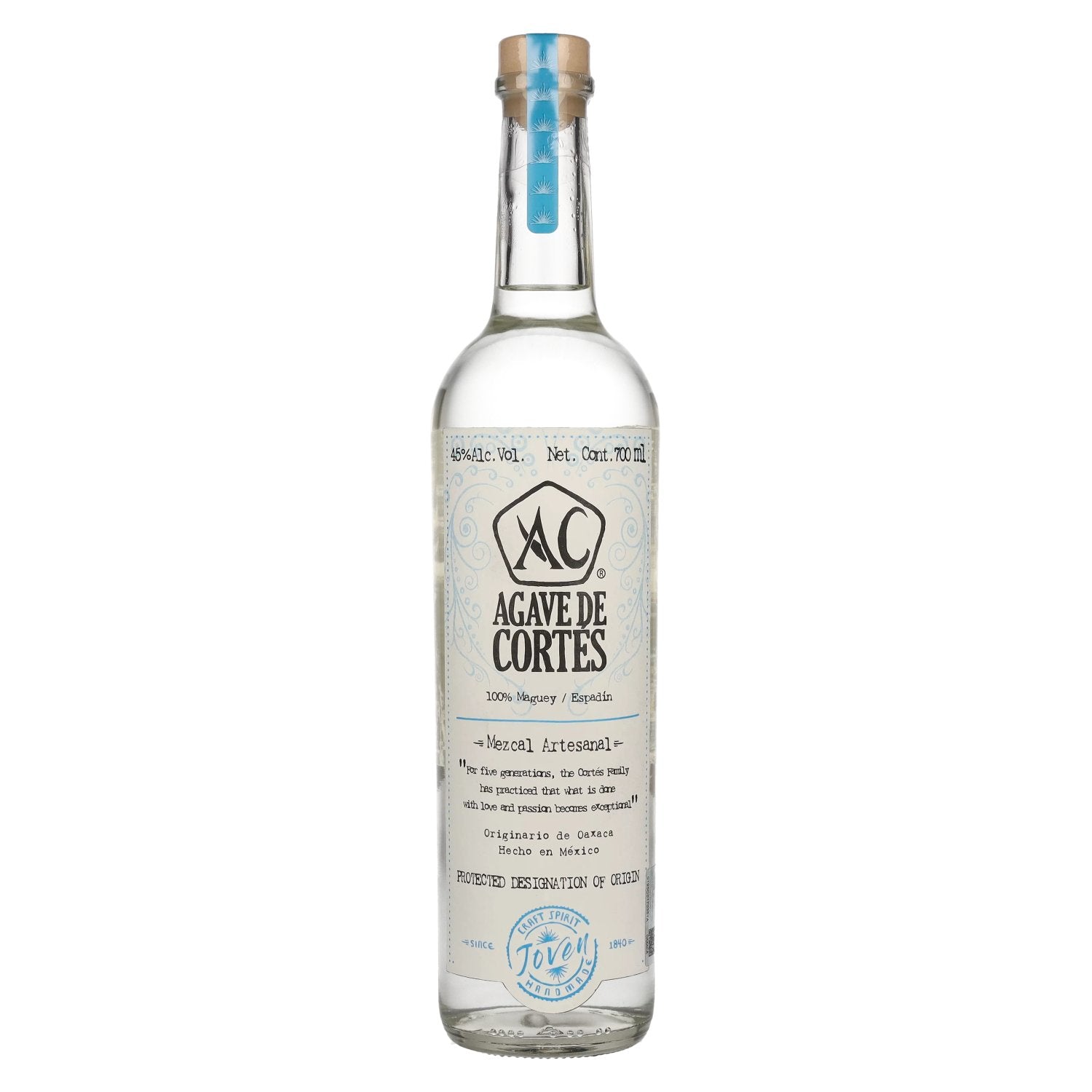 Agave de Cortés Mezcal Artesanal JOVEN 45% Vol. 0.7l