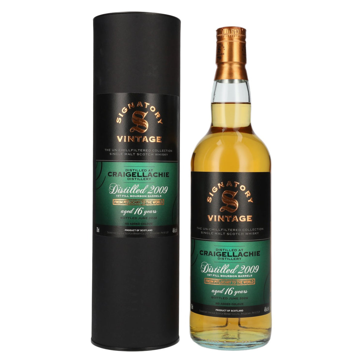 Signatory Vintage CRAIGELLACHIE 16 Years Old The Un-Chillfiltered 2009 46% Vol. 0,7l in Geschenkbox