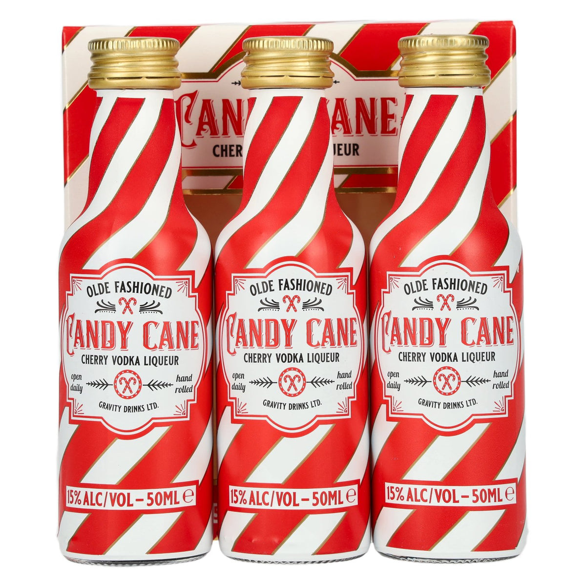 Candy Cane Cherry Vodka Liqueur 15% ABV 3 x 0.05 l