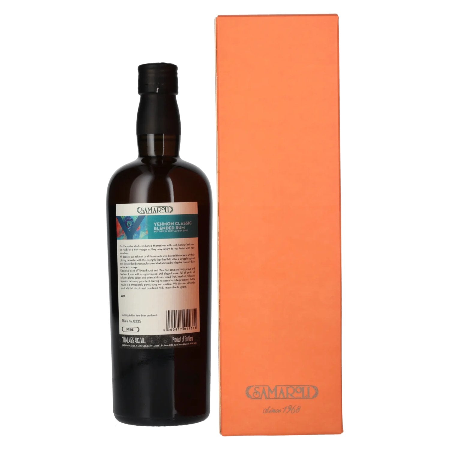 Samaroli Yehmon Classic Blended Rum 2023 45% Vol. 0,7l in Geschenkbox