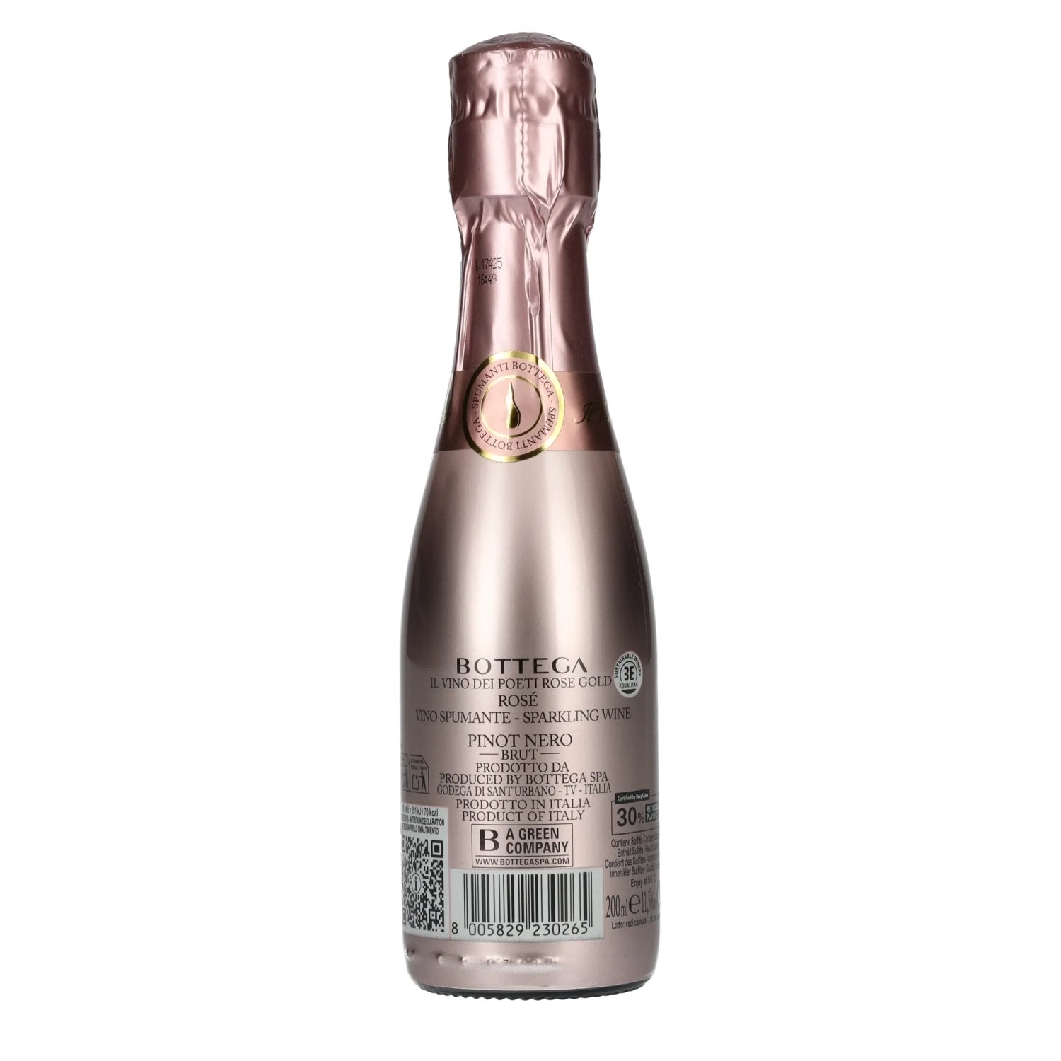 Bottega ROSE GOLD Sparkling Wine Brut 11.5% Vol. 0.2l