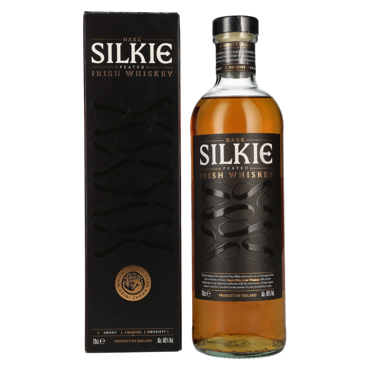 The Legendary DARK SILKIE Irish Whiskey 46% Vol. 0.7l in Gift Box