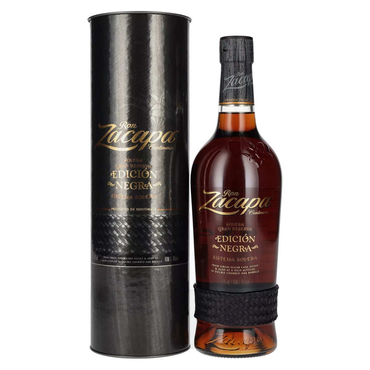 Ron Zacapa Centenario EDICIÓN NEGRA Sistema Solera Gran Reserva 43% Vol. 0.7l in gift box