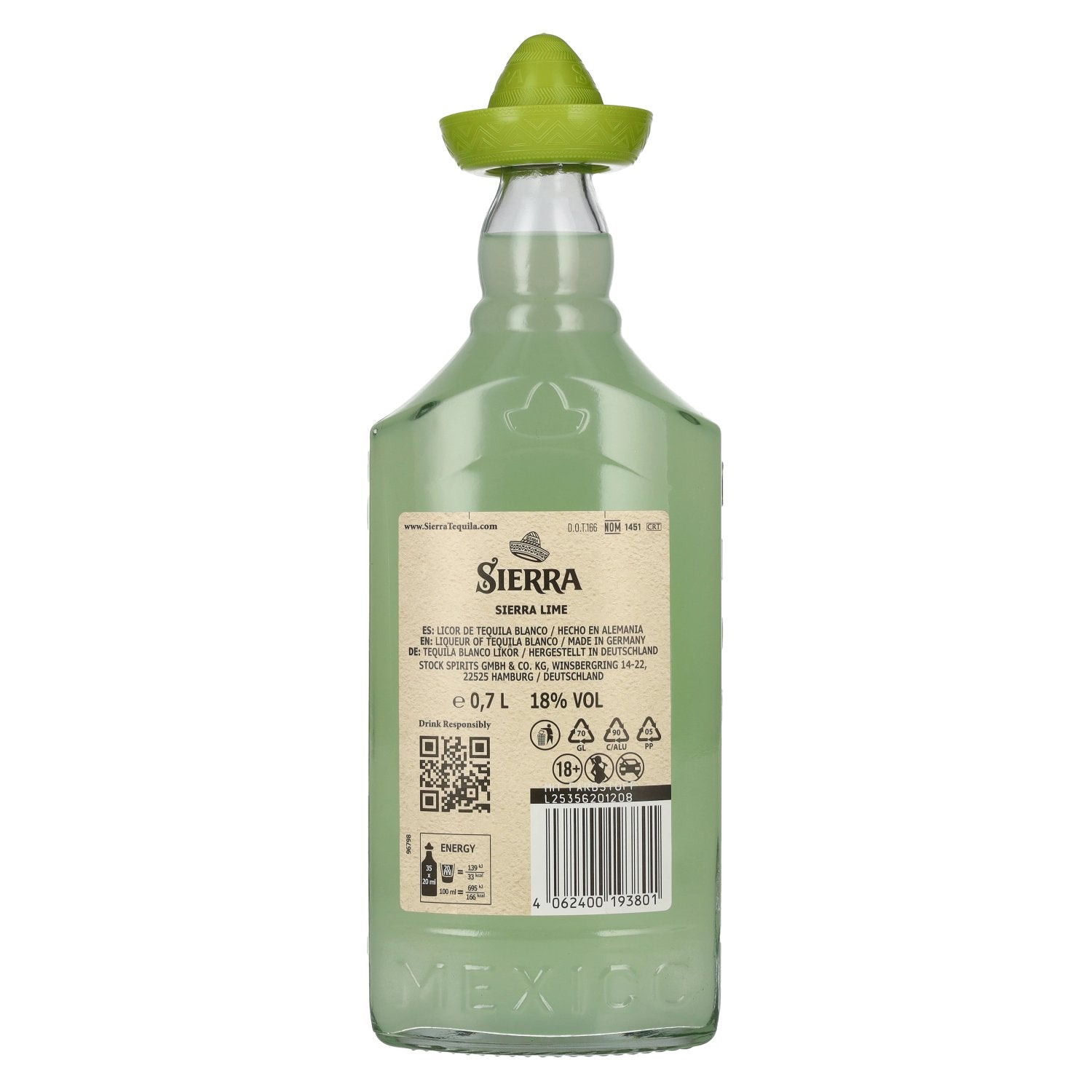 Sierra Lime Tequila Liqueur 18% Vol. 0.7l