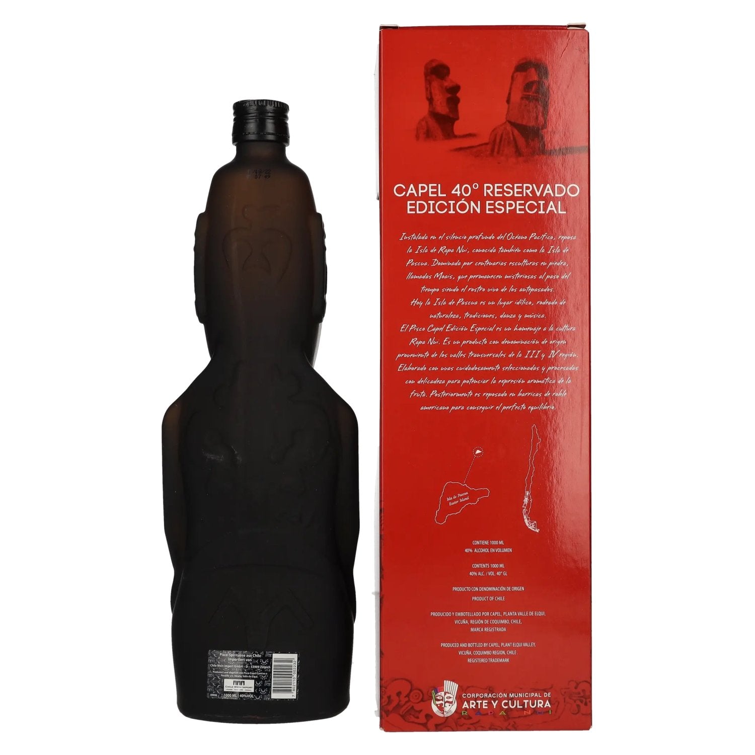 Pisco Capel Reservado Edición Especial MOAI 40% Vol. 1l in Geschenkbox