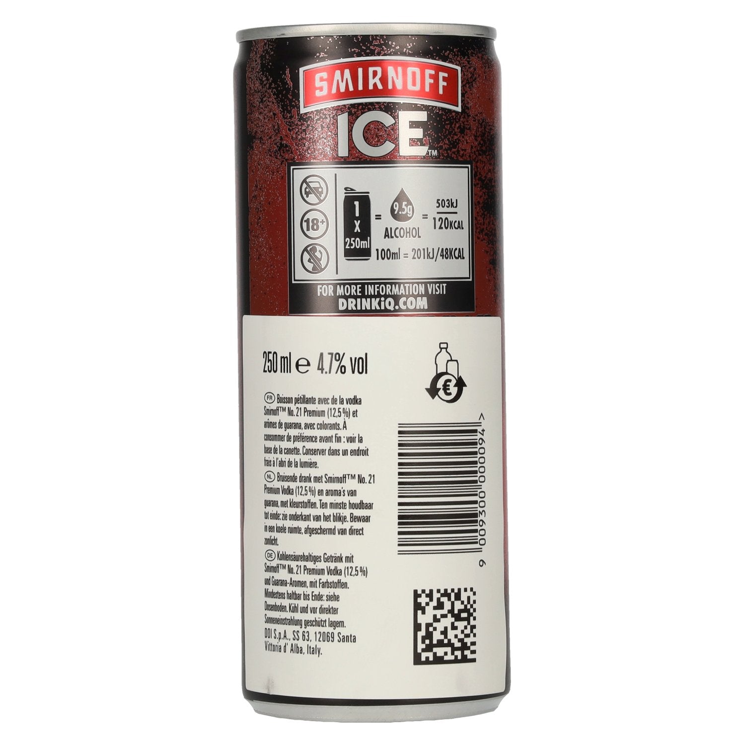 Smirnoff ICE Black Guarana 4.7% Vol. 12x0.25l Cans Deposit