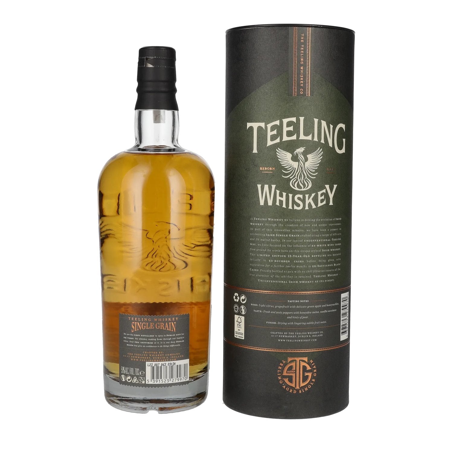 Teeling Whiskey SINGLE GRAIN 15 Years Old Sauvignon Blanc Cask 50% Vol. 0,7l in Geschenkbox