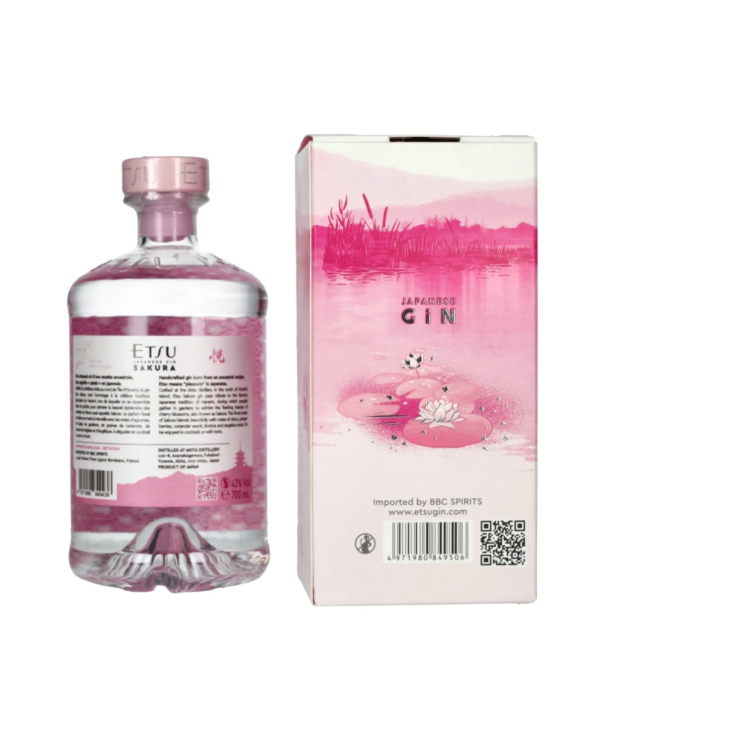 Etsu Japanese SAKURA Gin 43% Vol. 0.7l in Gift Box