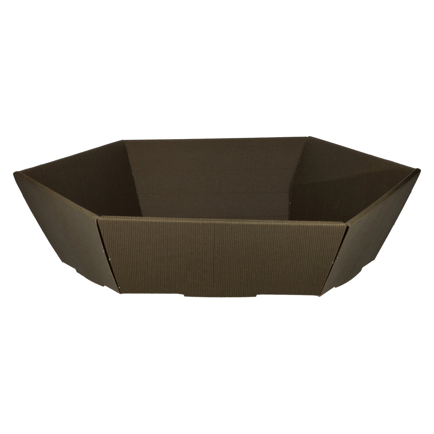Hexagonal Gift Basket GREEN Open Wave large