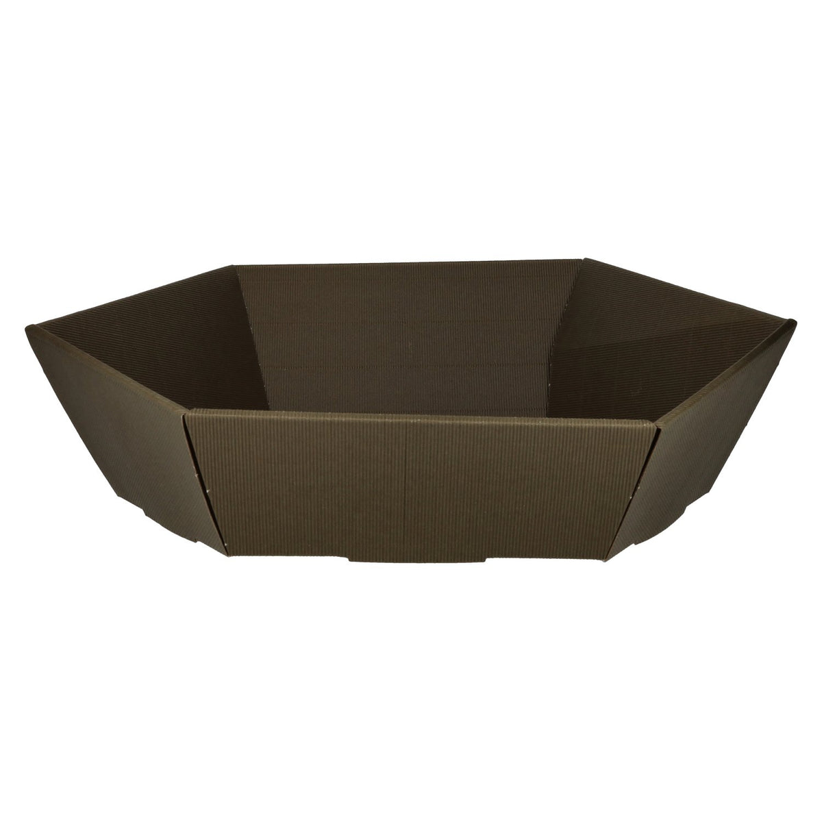 Hexagonal Gift Basket GREEN Open Wave large