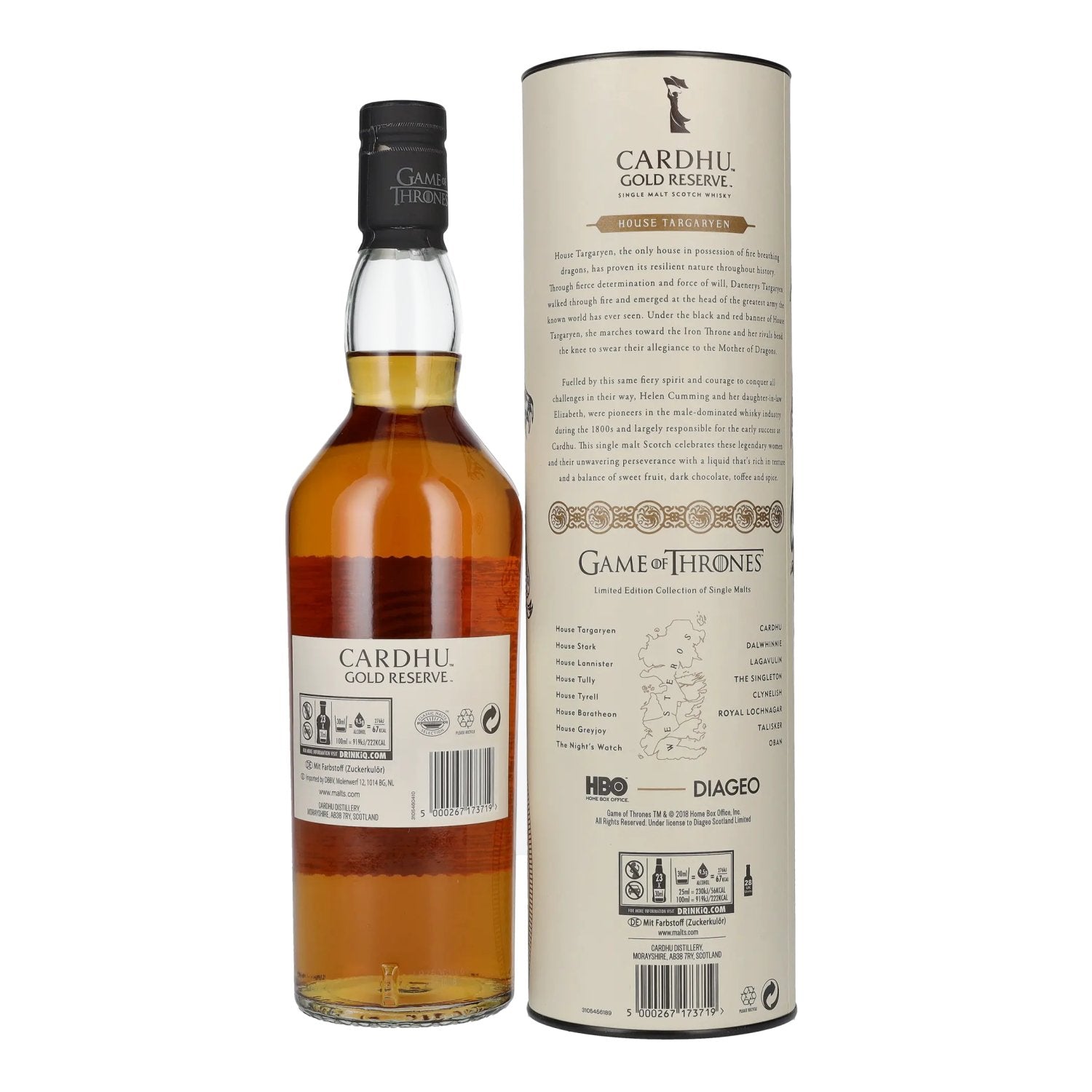 Cardhu Gold Reserve GAME OF THRONES House Targaryen Single Malt Collection 40% Vol. 0.7l in Gift Box