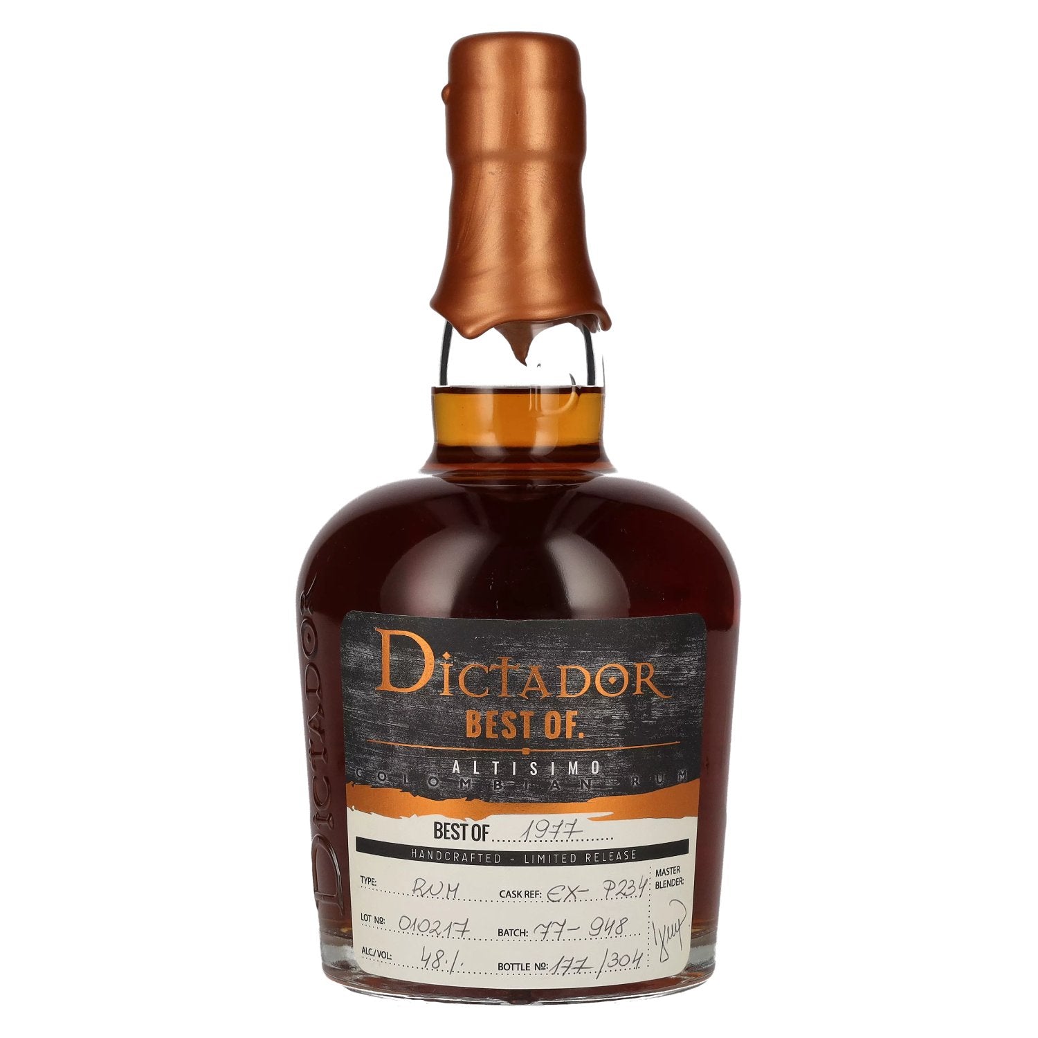 Dictador BEST OF 1977 ALTISIMO Colombian Rum 40YO/010217/EX-P234 48% Vol. 0.7l