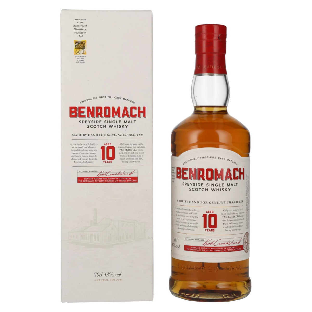 Benromach 10 Years Old The Classic Speyside Single Malt 43% vol. 0.7l in a gift box