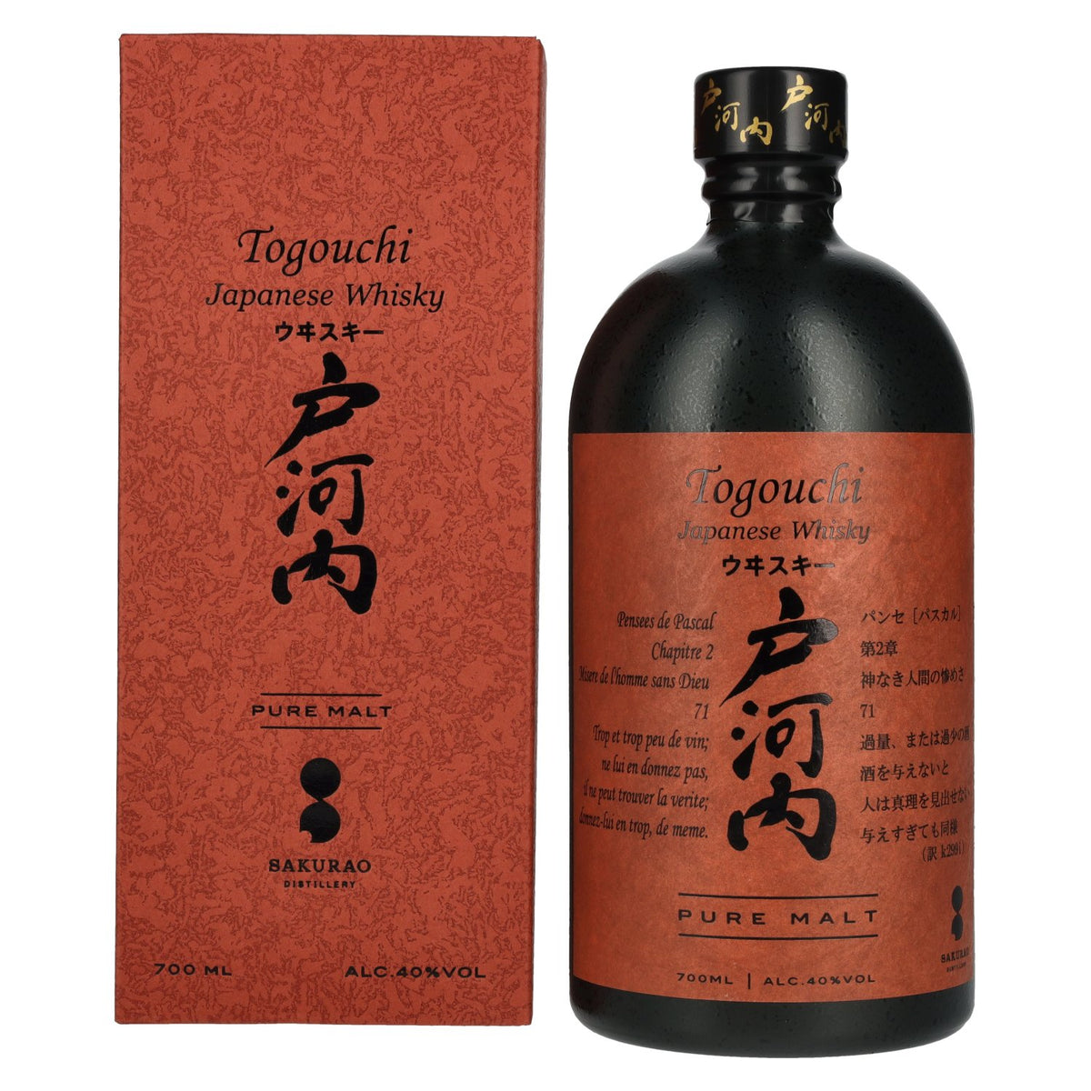 Togouchi PURE MALT Japanese Whisky 40% Vol. 0.7l in gift box