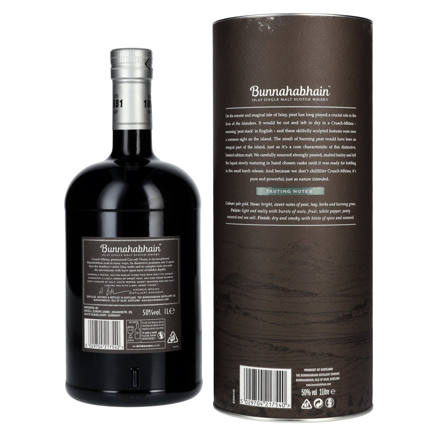 Bunnahabhain CRUACH-MHÒNA Travel Exclusive Islay Single Malt Scotch Whisky 50% Vol. 1l in Geschenkbox