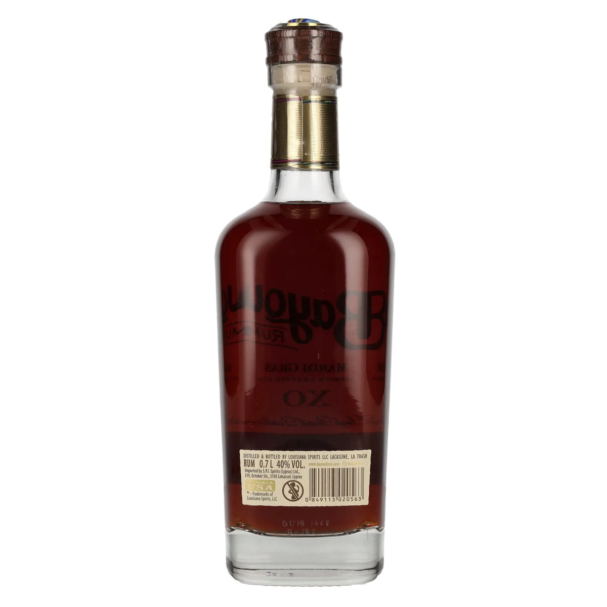 Bayou XO MARDI GRAS Premium Crafted Rum 40% Vol. 0,7l