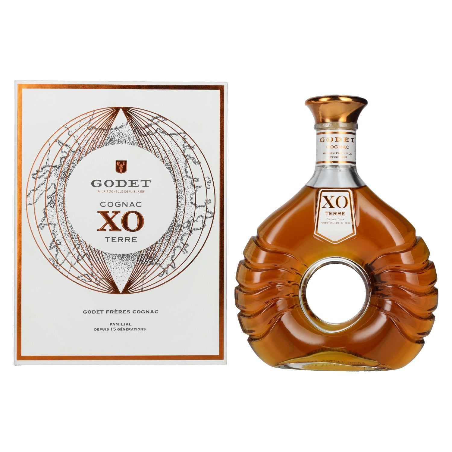 Godet Cognac XO TERRE 40% Vol. 0,7l in Geschenkbox