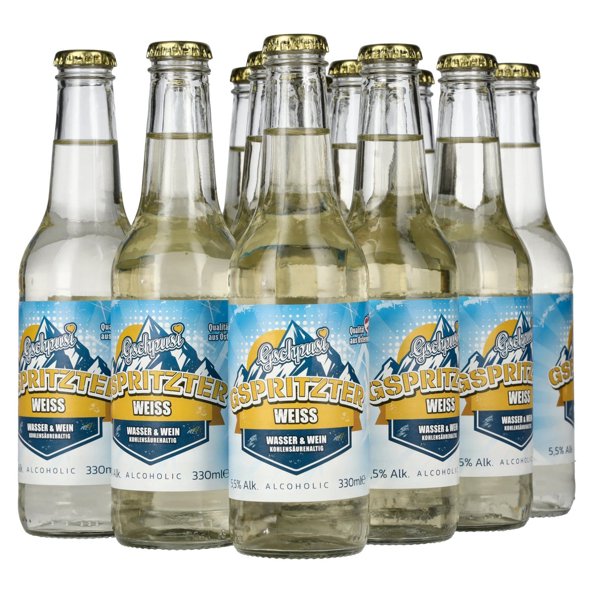 Gschpusi spritzer white 5.5% Vol. 12x0.33l
