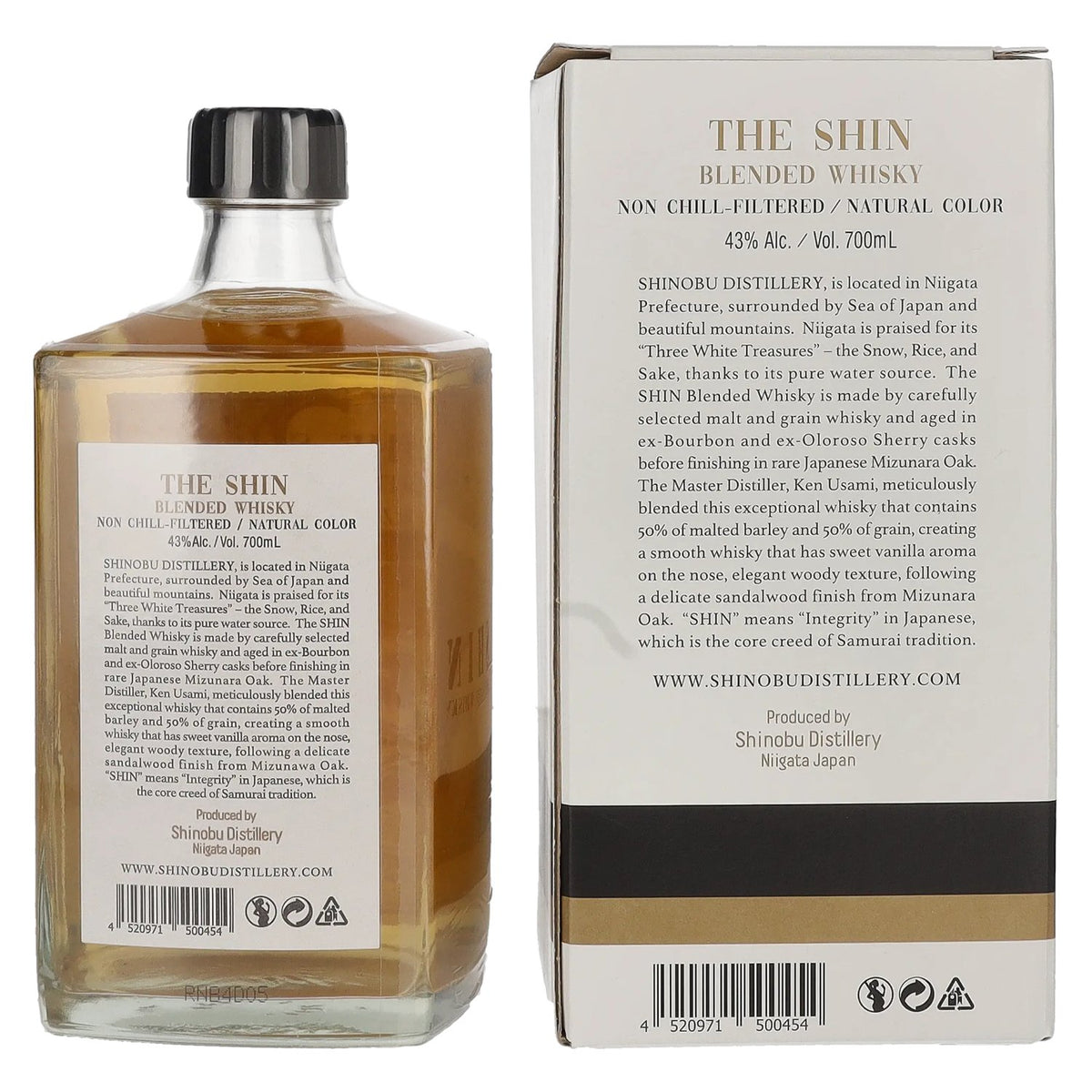 The Shin Blended Whisky MIZUNARA Japanese Oak Finish 43% Vol. 0.7l in Gift Box