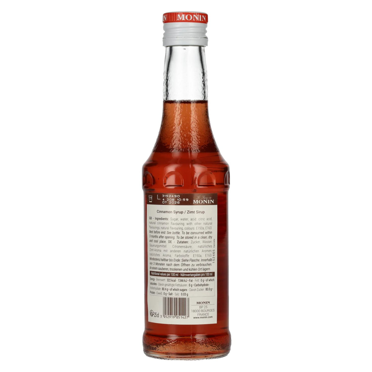 Monin Cinnamon Syrup 0.25l