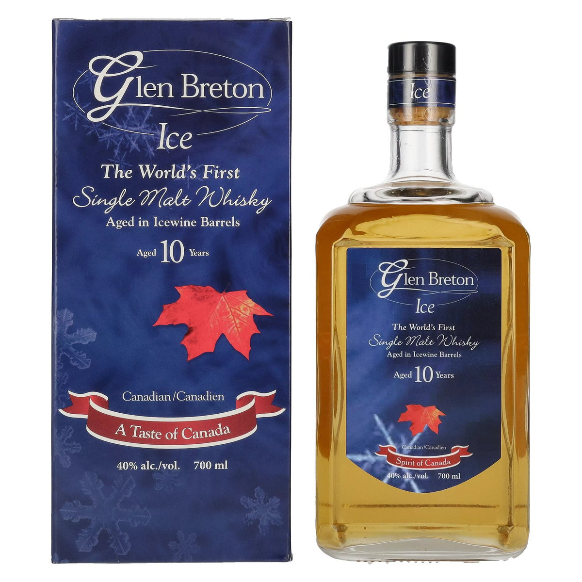 Glen Breton Ice 10 Years Old Aged in Icewine Barrels 40% Vol. 0.7L in Gift Box