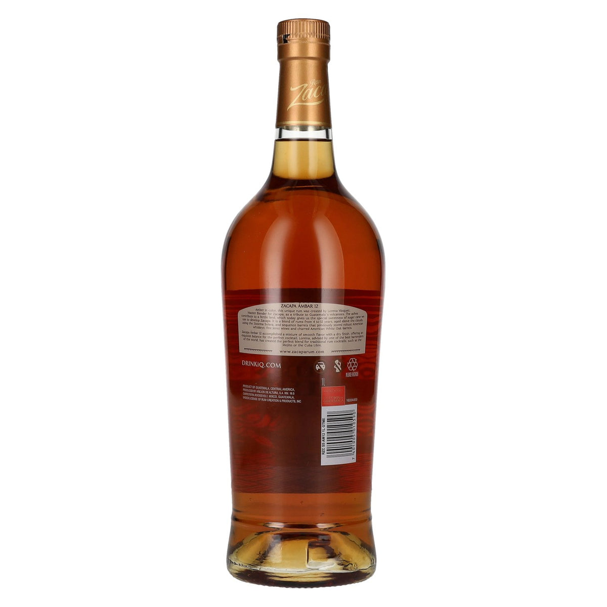 Ron Zacapa Centenario ÁMBAR 12 Sistema Solera Reserva 40% vol. 1 litre
