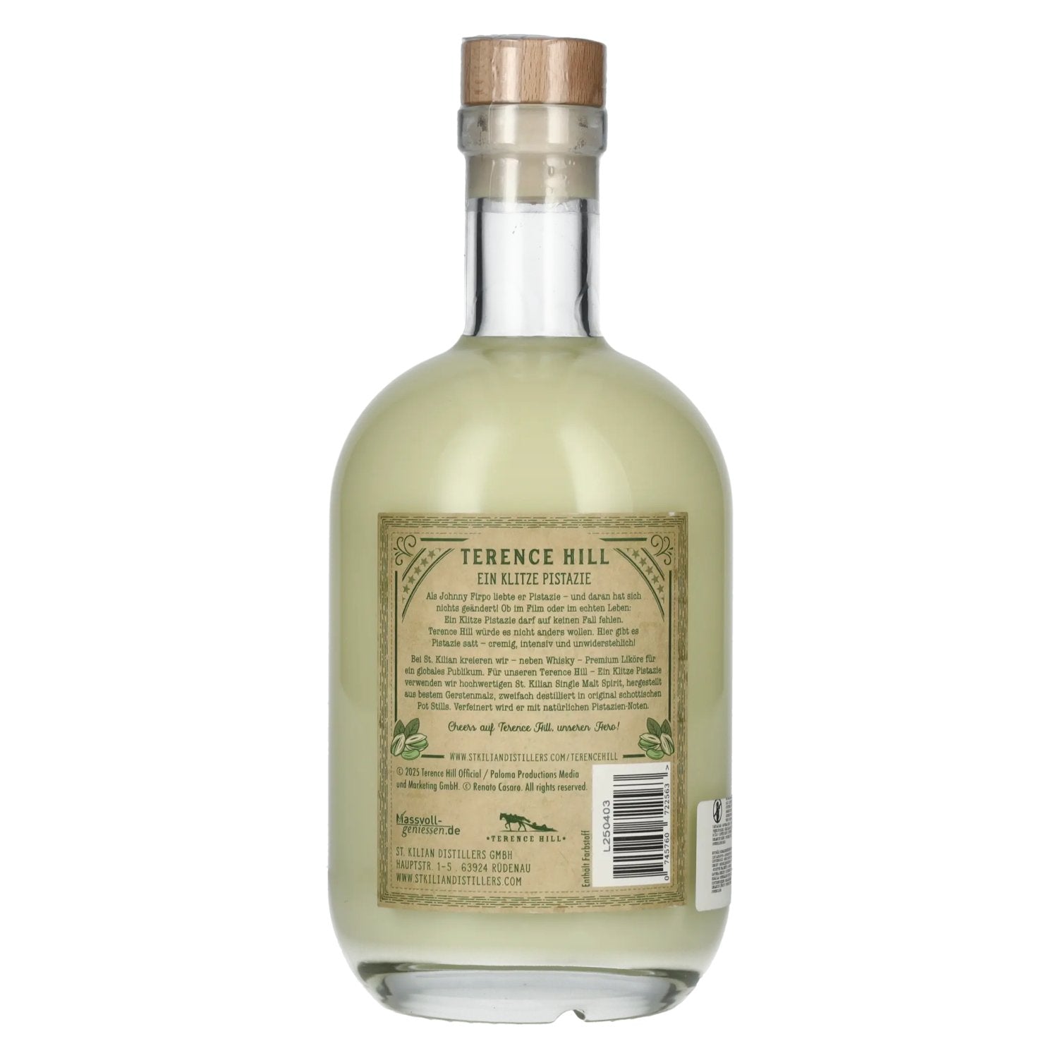 Terence Hill THE HERO A TINY PISTACHIO Cream Liqueur 20% Vol. 0.7l
