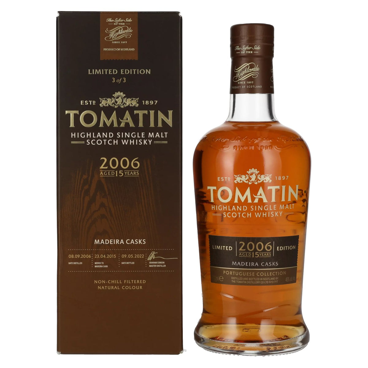 Tomatin 15 Years Old Portuguese Collection MADEIRA CASKS 2006 46% Vol. 0.7l in gift box