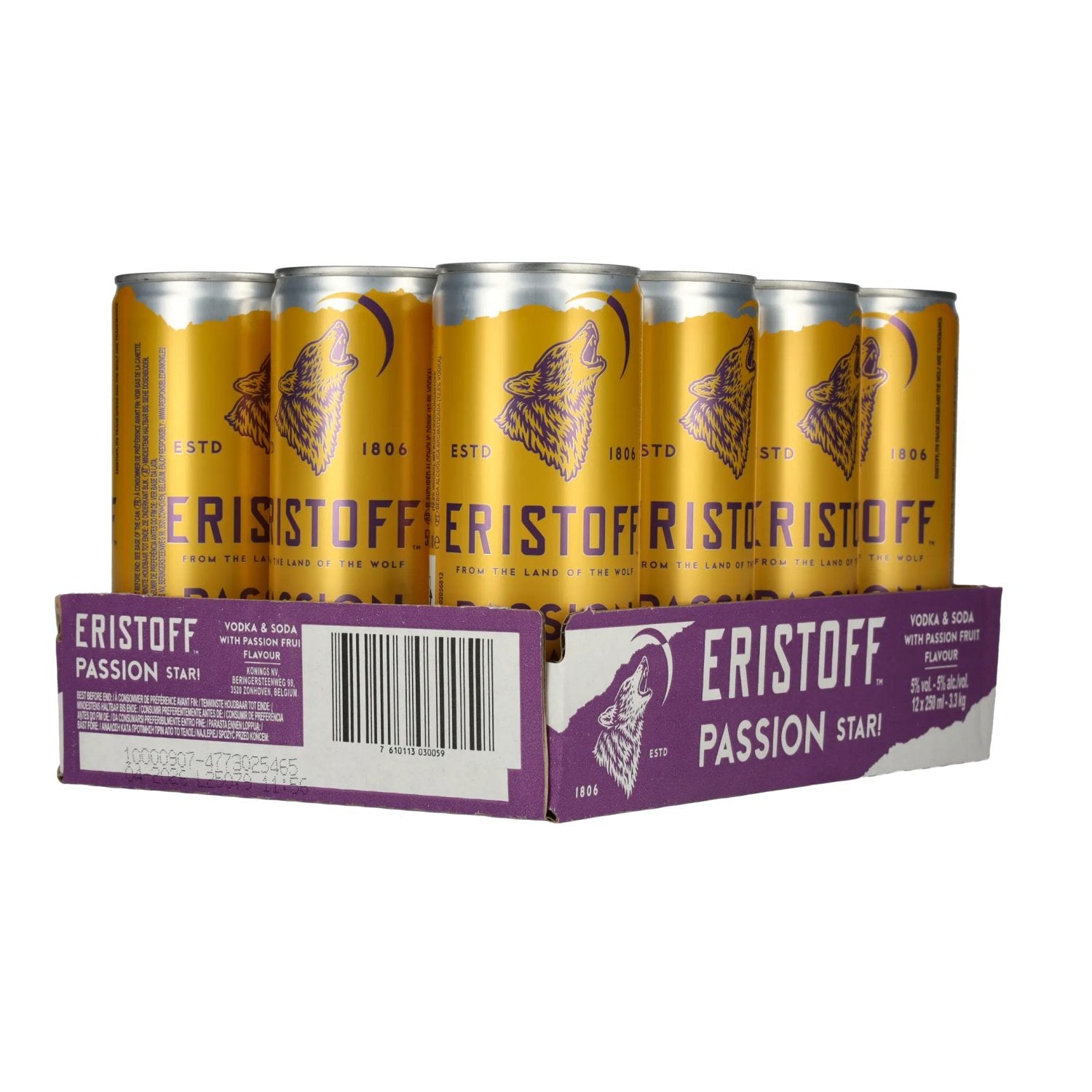 Eristoff Passion Star 5% Vol. 12x0,25l Dosen Pfand