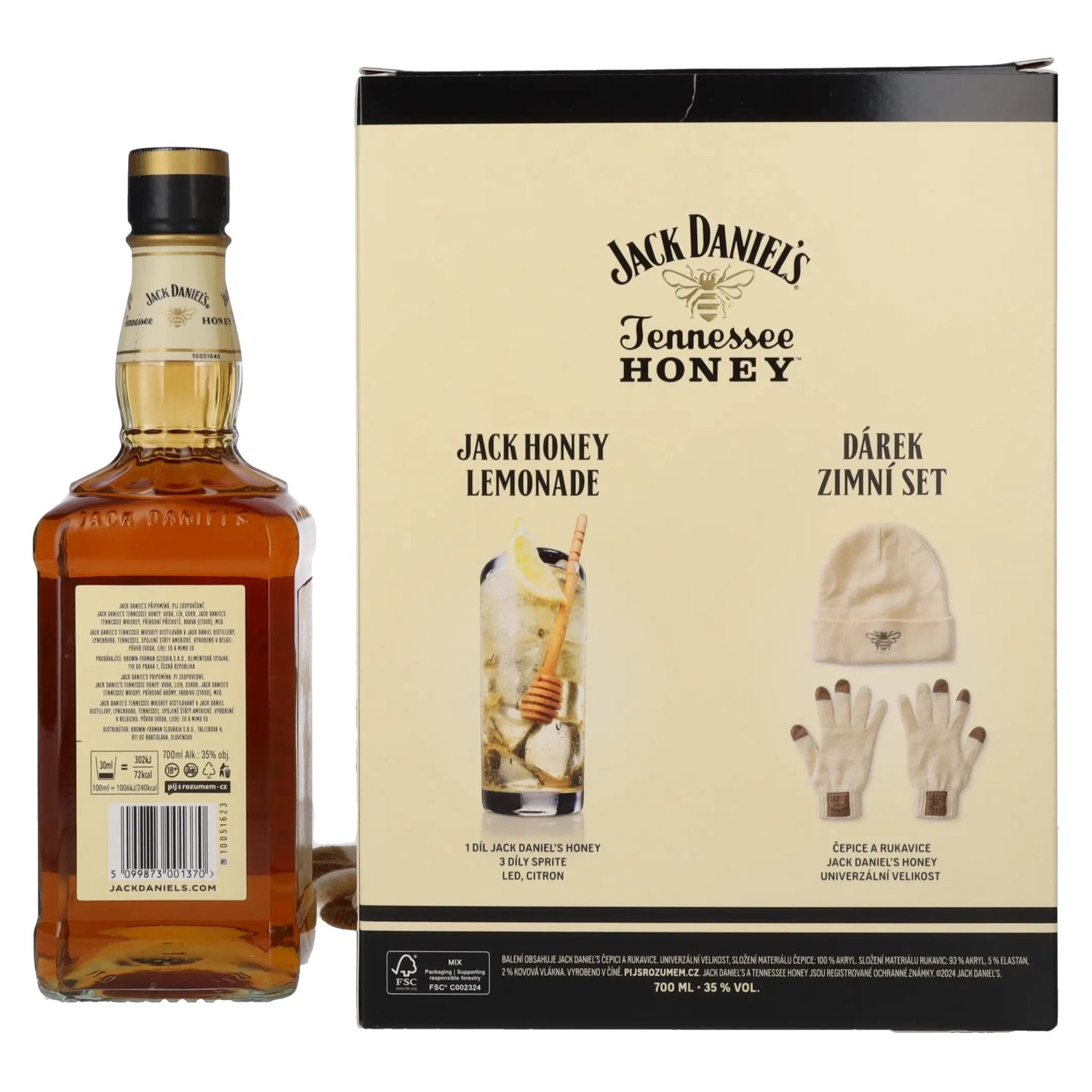 Jack Daniel's Tennessee HONEY 35% Vol. 0.7l with Winter Set