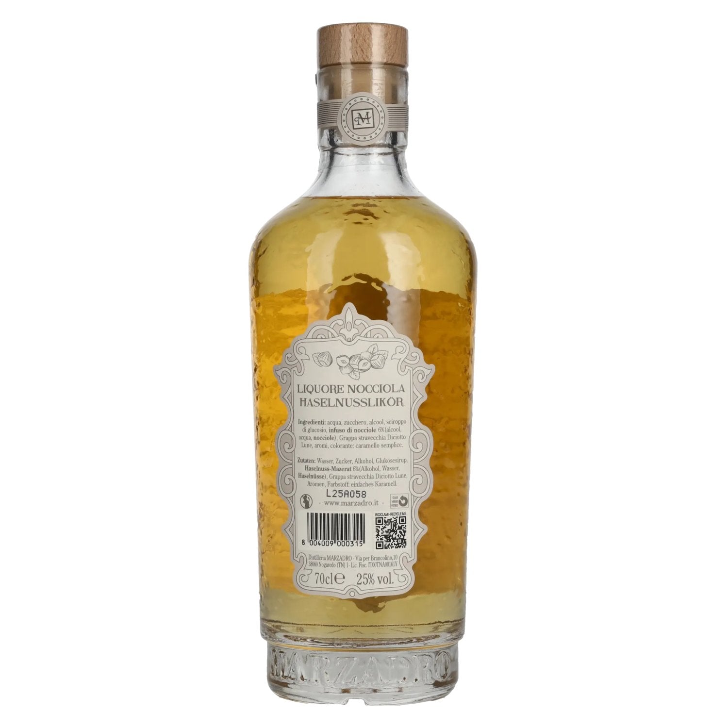 Marzadro Noiela Hazelnut Liqueur 25% Vol. 0.7l