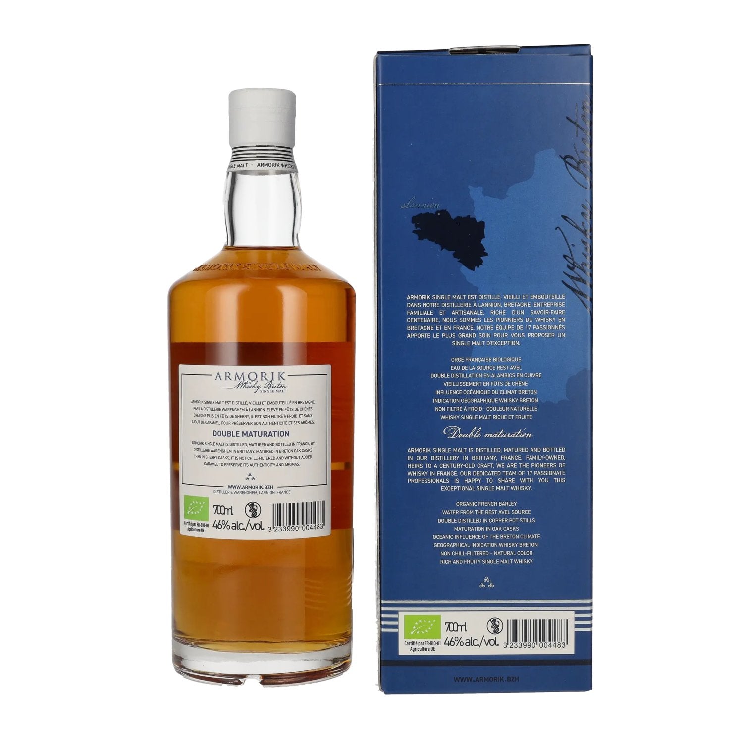 Armorik DOUBLE MATURATION Breton Single Malt Whisky 46% Vol. 0.7l in Gift Box
