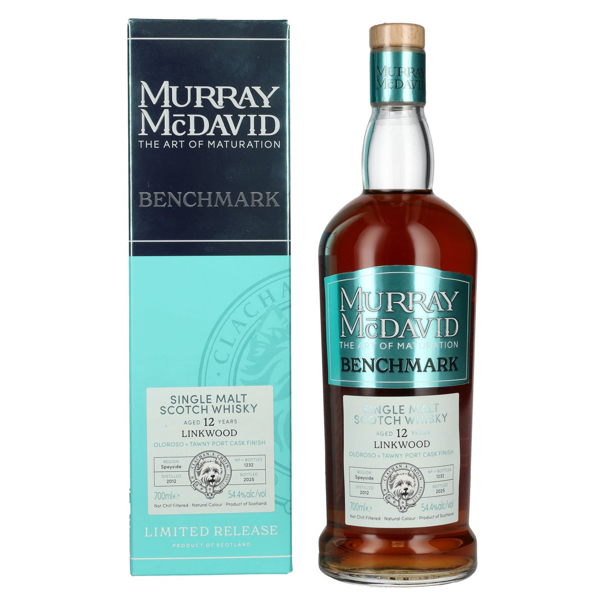 Murray McDavid BENCHMARK 12 Years Old LINKWOOD Oloroso & Tawny Port Cask Finish 2012 54.4% Vol. 0.7L in Gift Box