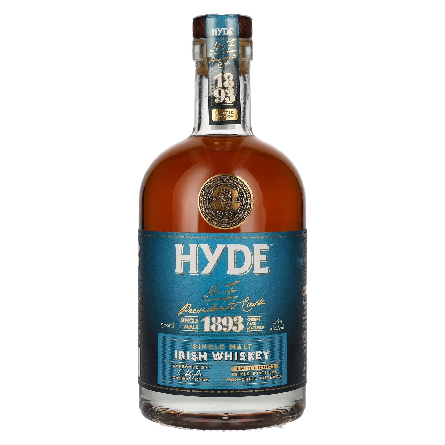 Hyde No.7 PRESIDENT'S CASK 1893 Single Malt Irish Whiskey 46% Vol. 0.7l