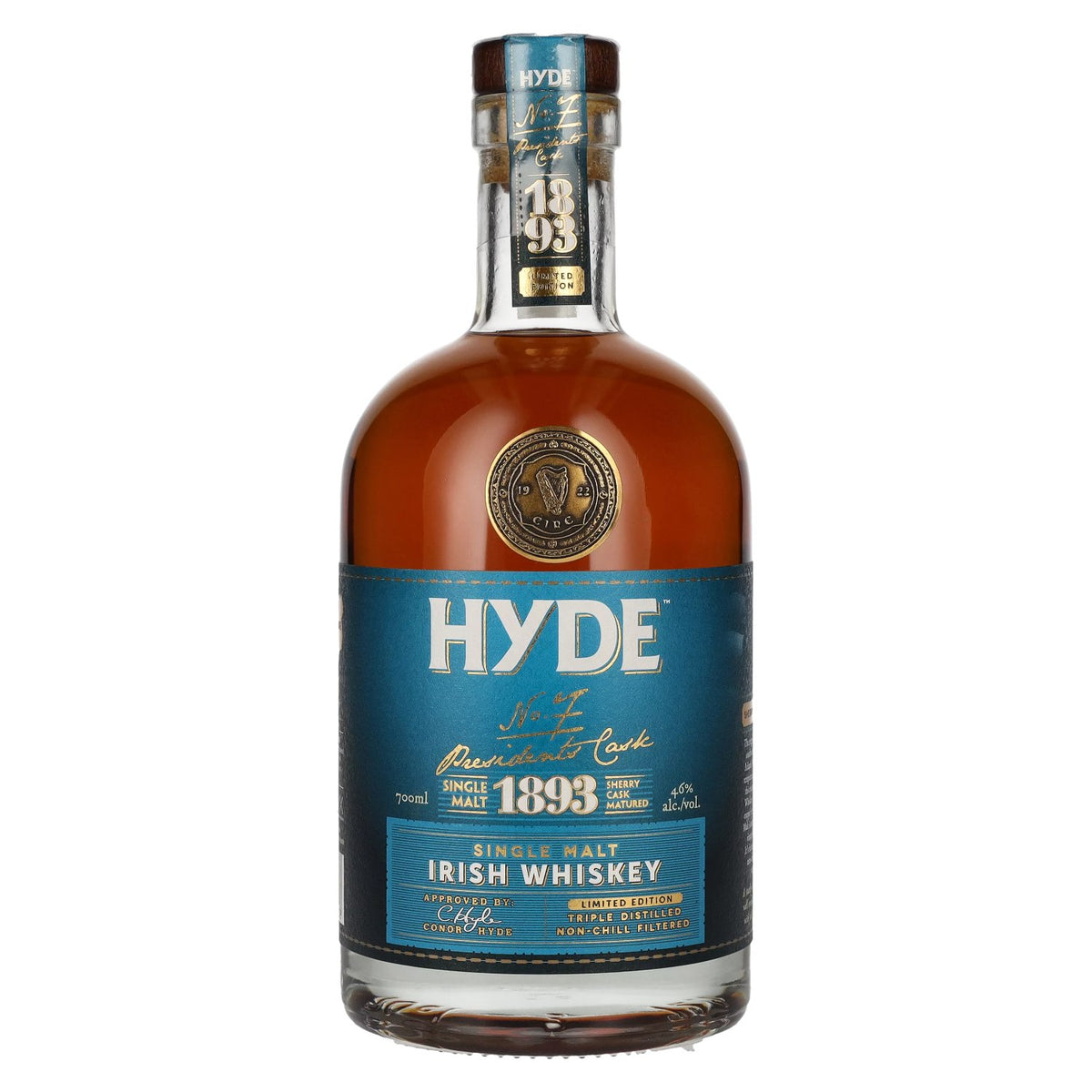 Hyde No.7 PRESIDENT'S CASK 1893 Single Malt Irish Whiskey 46% Vol. 0,7l