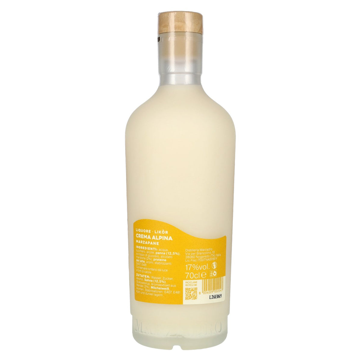 Marzadro Crema Alpina Marzapane Liquore 17% Vol. 0,7l