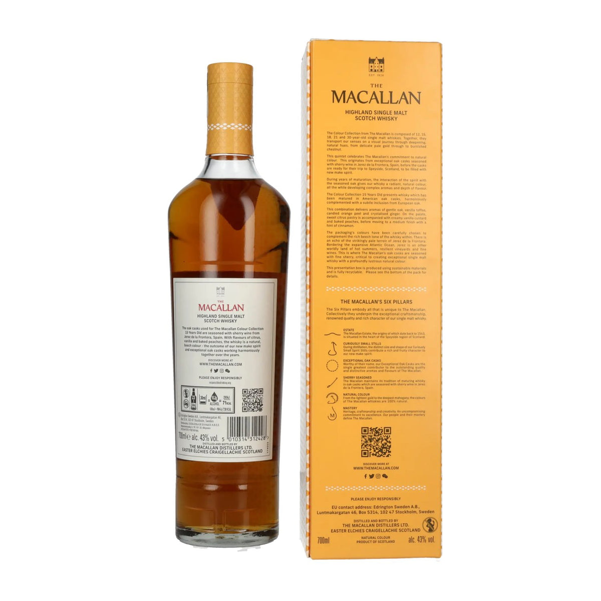 The Macallan 15 Years Old Colour Collection Highland Single Malt Scotch Whisky 43% Vol. 0.7l in Gift Box