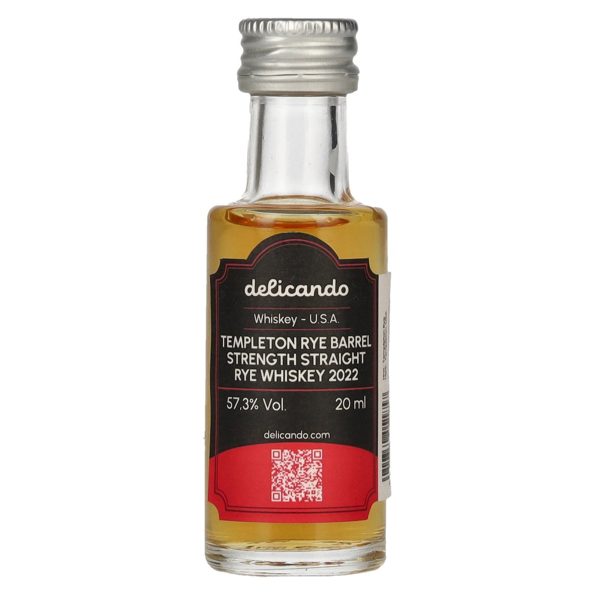 Templeton Rye Barrel Strength Straight Rye Whiskey 2022 57.3% Vol. 0.02l