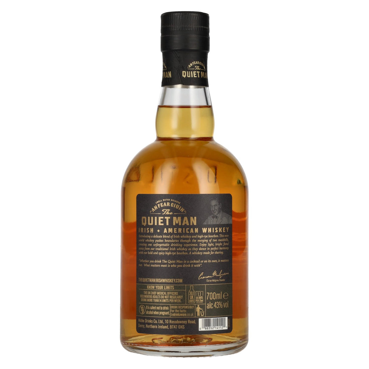The Quiet Man Irish Whiskey AN FEAR CIUIN American Irish Whiskey 43% ABV 0.7l