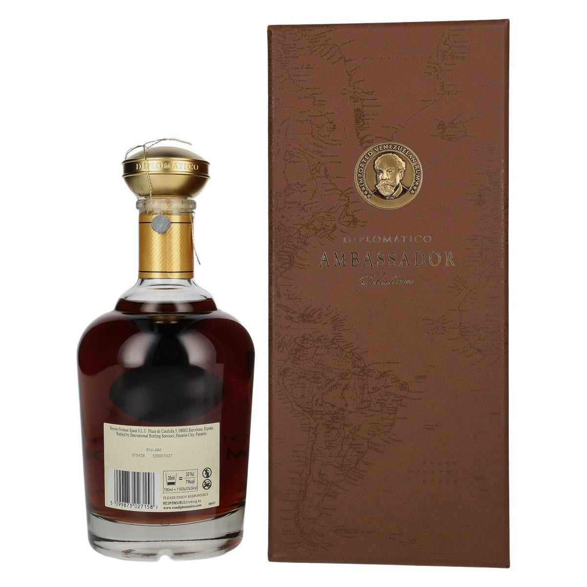 Diplomático AMBASSADOR Selection 47% Vol. 0,7l in Geschenkbox mit Lederoptik