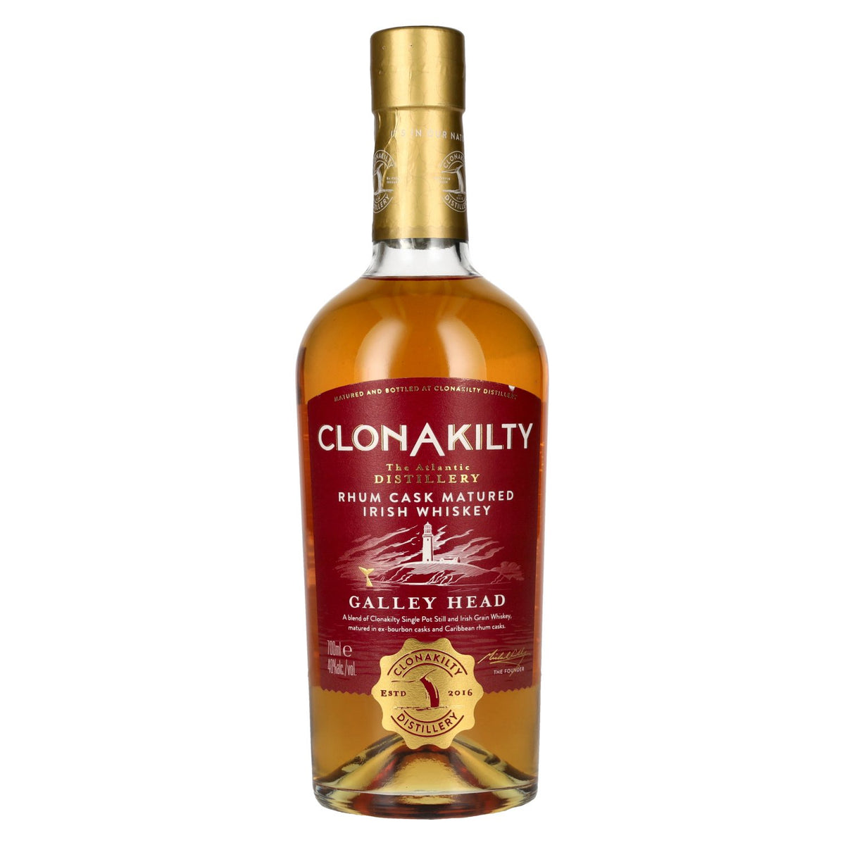 Clonakilty GALLEY HEAD Rhum Cask Matured Irish Whiskey 40% Vol. 0,7l