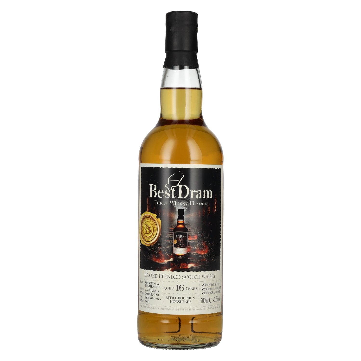 Best Dram 16 Years Old Speyside & Highland Peated Blended Scotch Whisky 2007 42.5% Vol. 0.7l