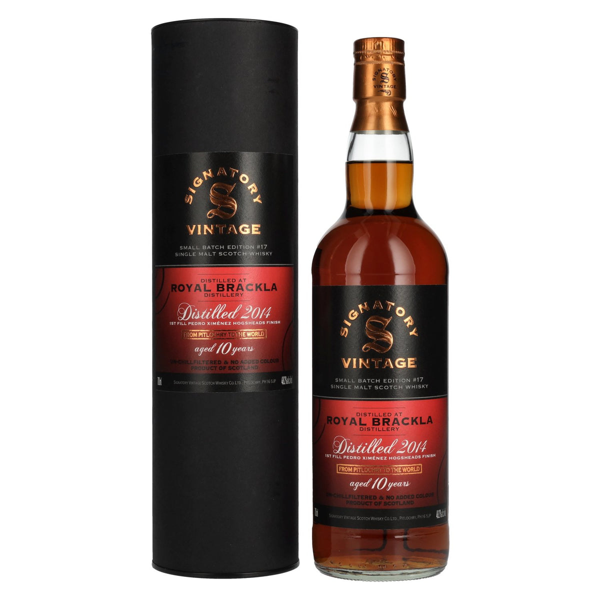 Signatory Vintage Small Batch Edition ROYAL BRACKLA 10 Years Old Single Malt #17 2014 48.2% Vol. 0.7l in gift box