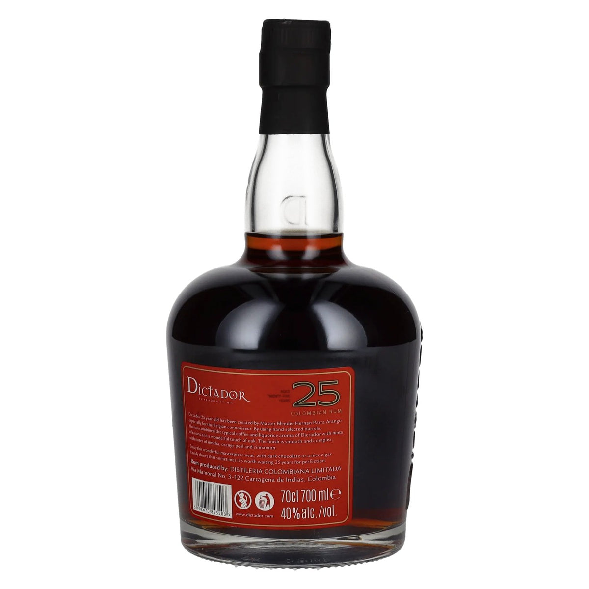 Dictador 25 Year Old Colombian Rum 40% Vol. 0.7l