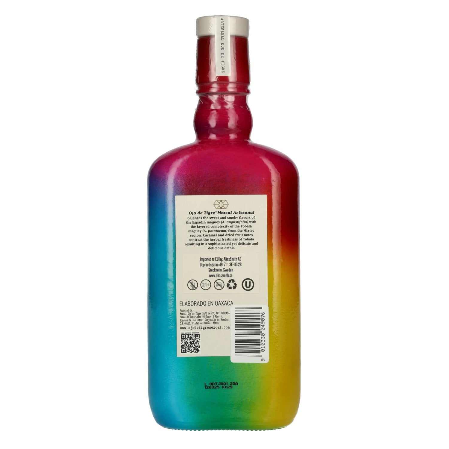 Ojo de Tigre Mezcal Artesanal Joven 100% Agave PRIDE EDITION 37% Vol. 0.7l